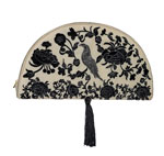 Beige Royal Fan Handbag Embroidered in Black 37.975€ #50403BG0102C